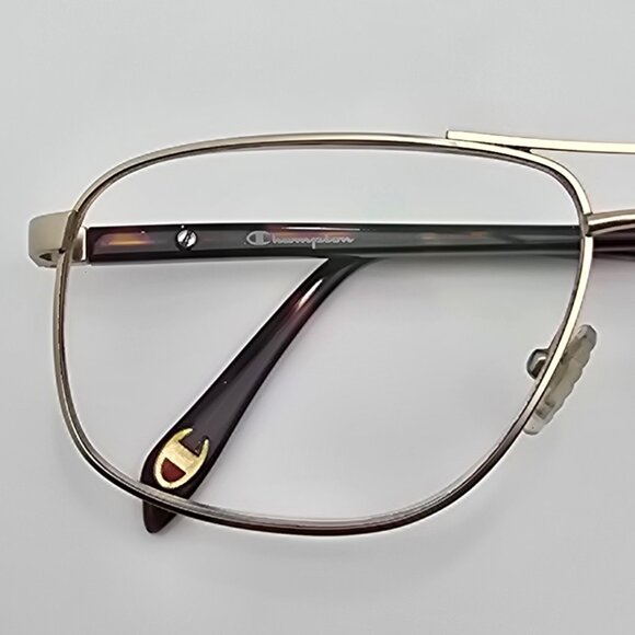 Champion CU4019 C03 Matte Gold Tortoise Aviator Eyeglasses Frame w/ Case 59mm - Picture 13 of 15